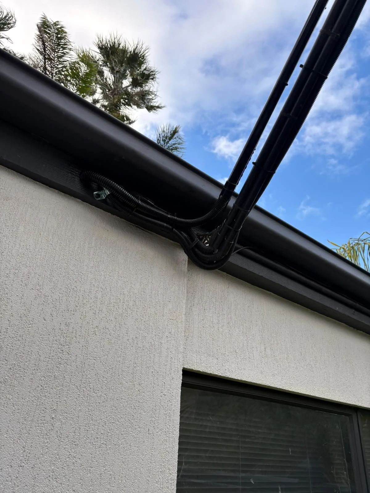 Overhead Cable Run for Detached Garage EV Charger