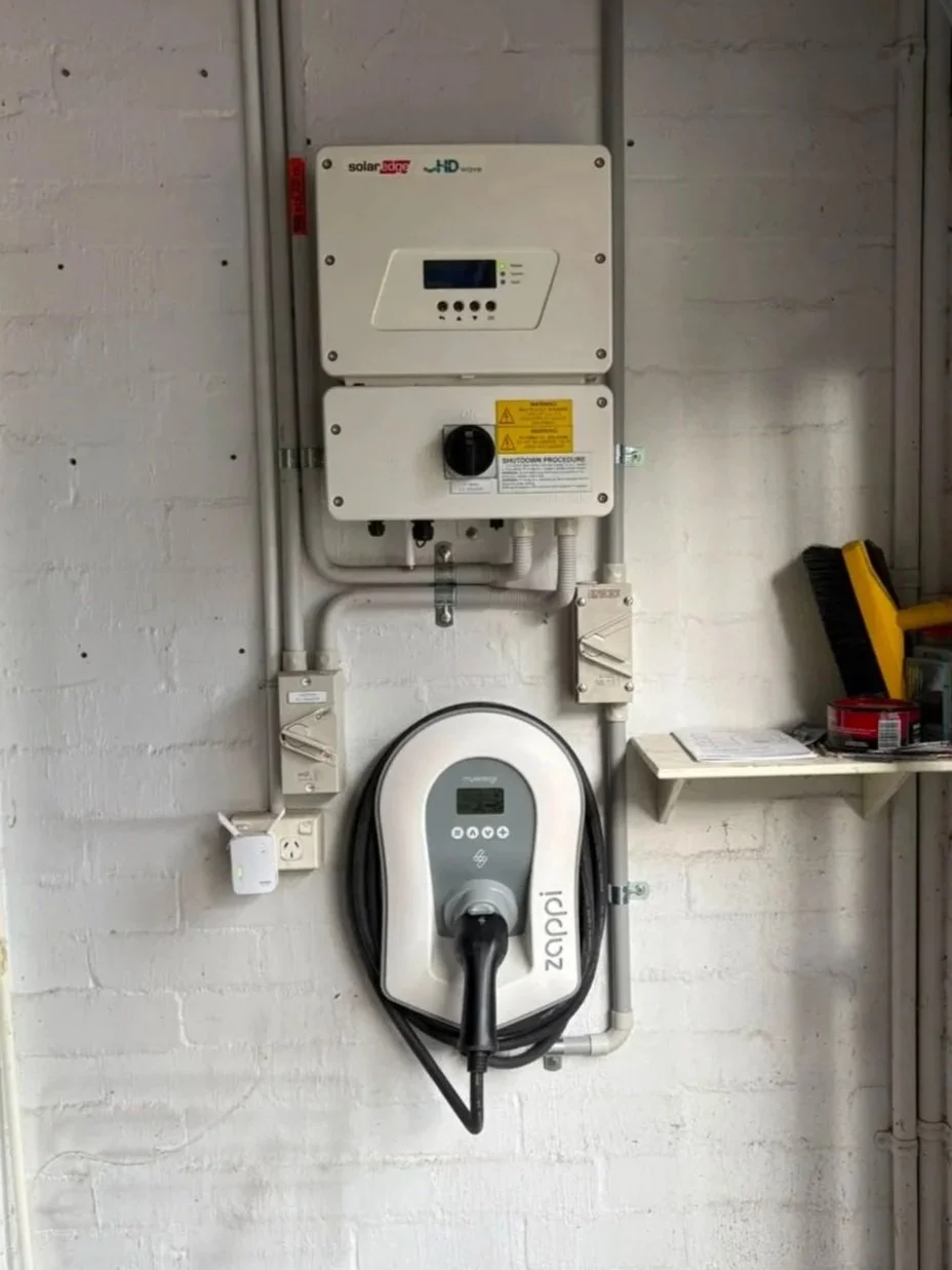 Solar-Aware Zappi EV Charger Installed in Detached Garage