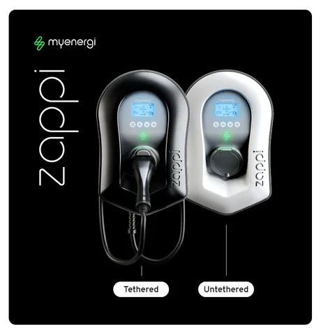 Zappi tethered and socket EV charger options for home charging
