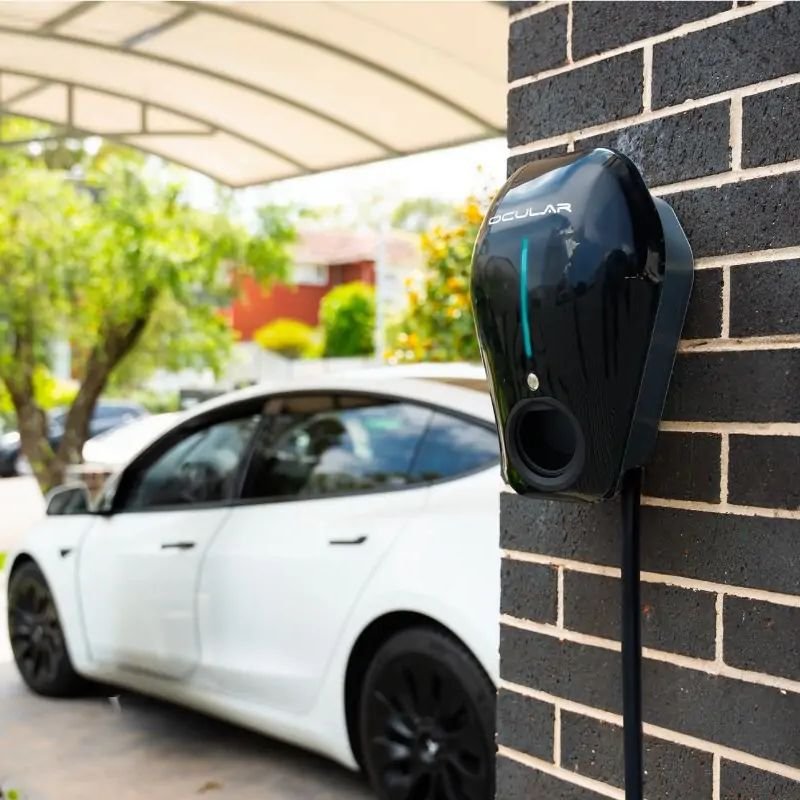 Ocular IQ Home Solar EV charger installed for home EV charging