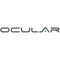 OCULAR logo with stylized text and blue dot