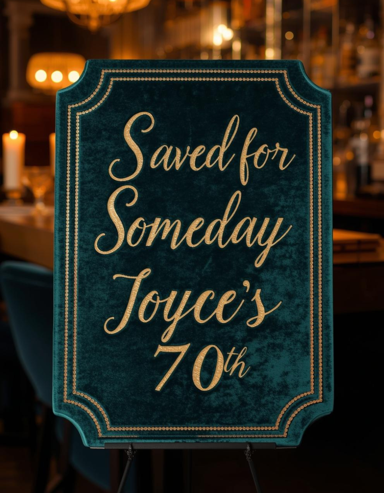 Saved for Someday: Joyce's 70th