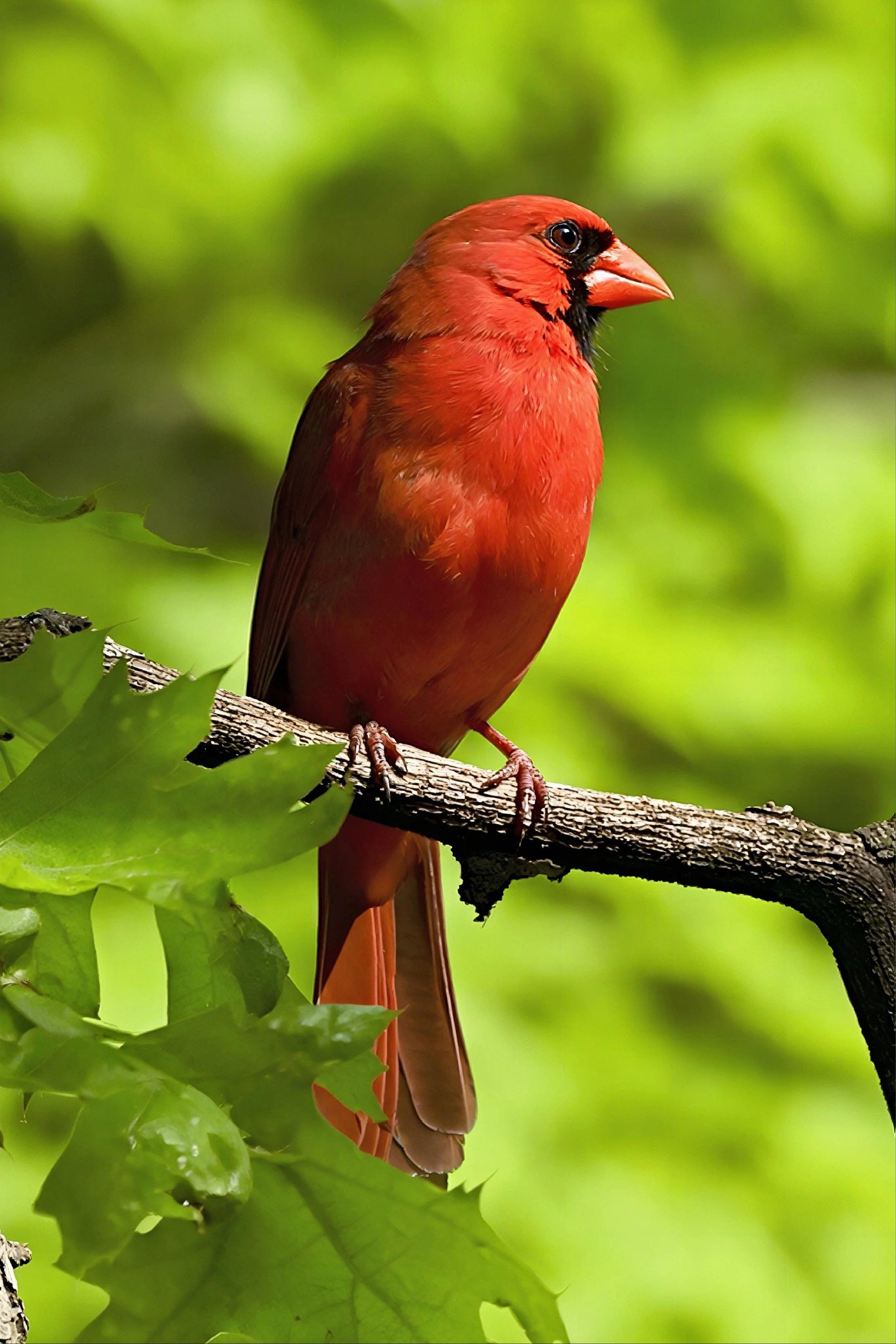 Stunning Male Northern Cardinal photo on Canvas