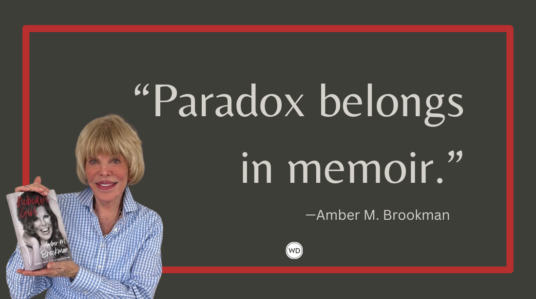 Amber Writer’s Digest memoir author photo and quote