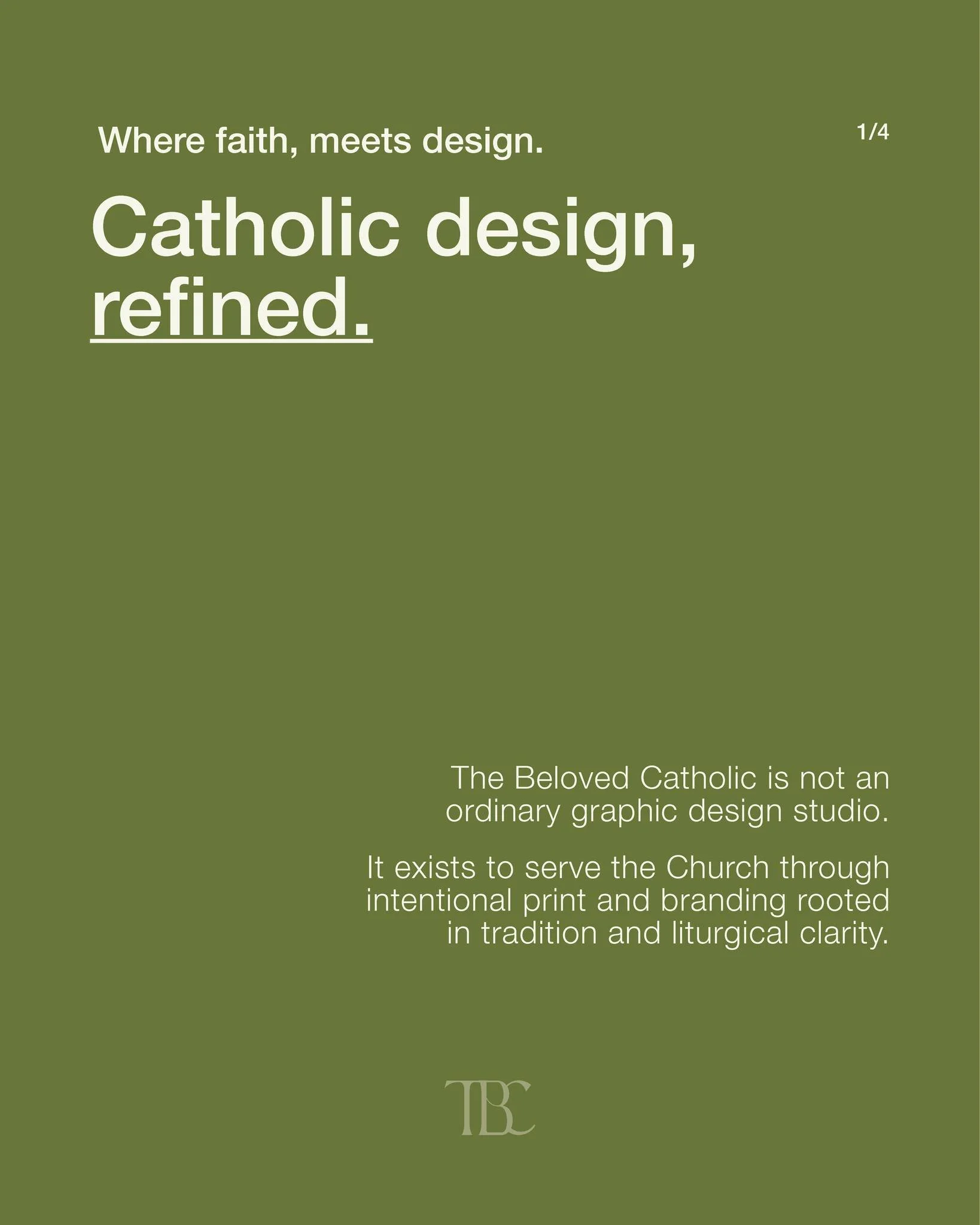 The Church has always expressed truth through beauty!

The Beloved Catholic builds on that tradition, creating refined print and branding for christenings, weddings, funerals, parish life and Catholic organisations, rooted in tradition and shaped wit