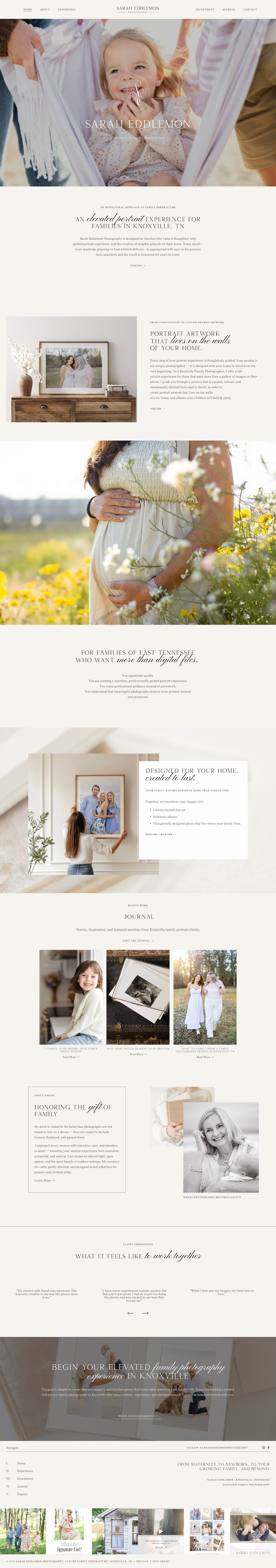 full site with seo the brand darkroom elevate motherhood photography