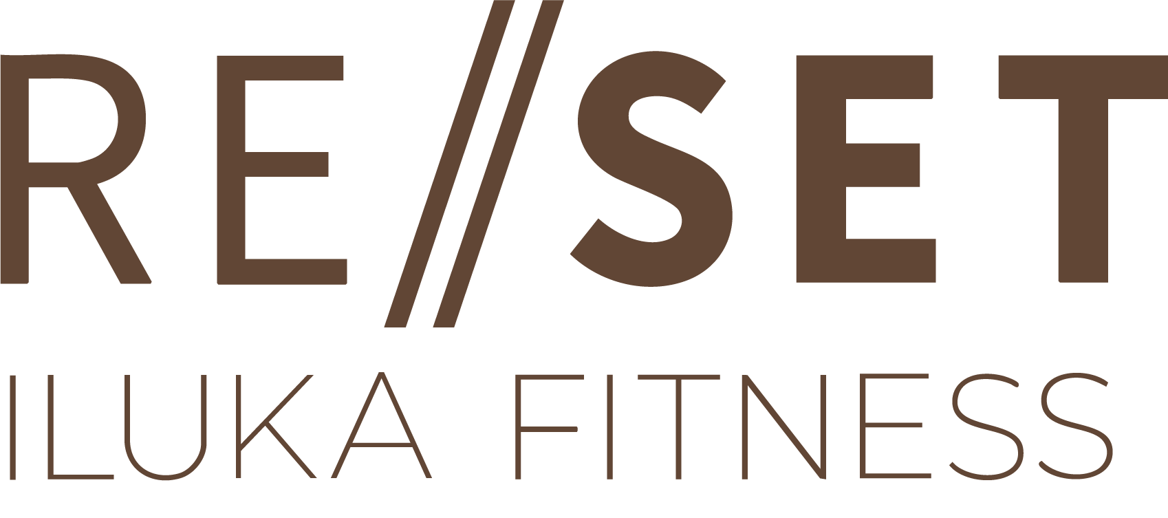 Text logo reads 'RE//SET ILUKA FITNESS'