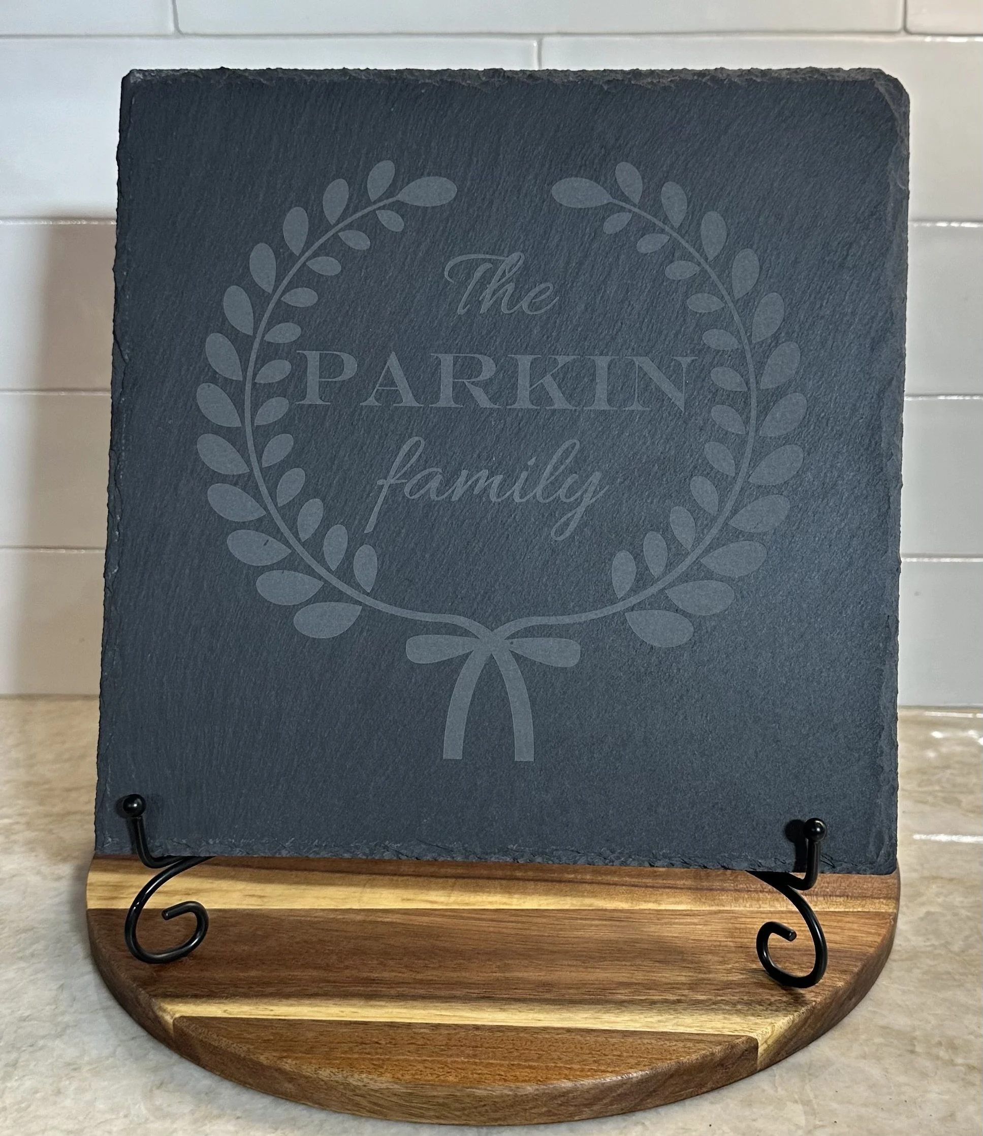 Square Slate Server (Engraved)