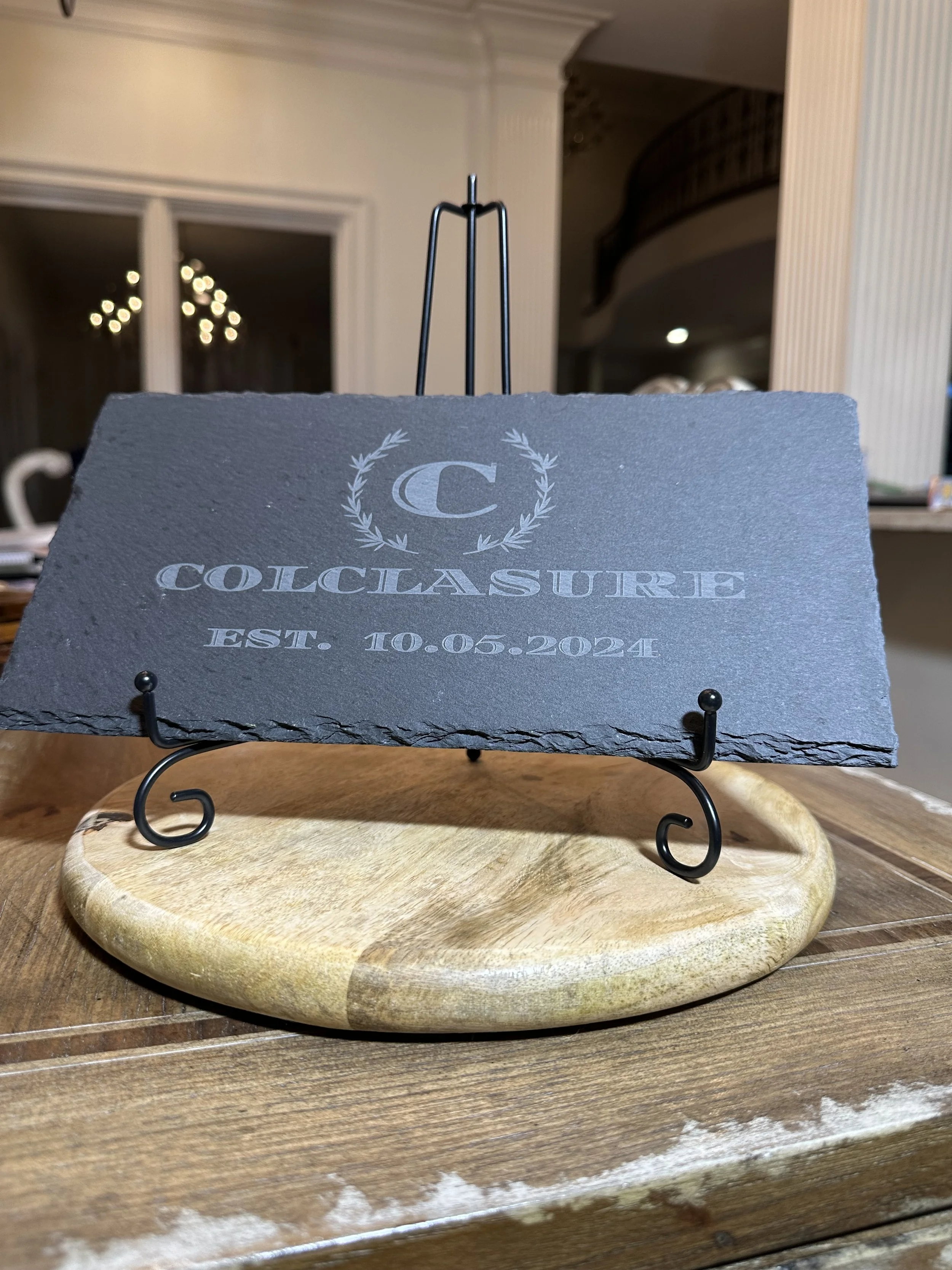 Rectangular Slate Server with Engraving