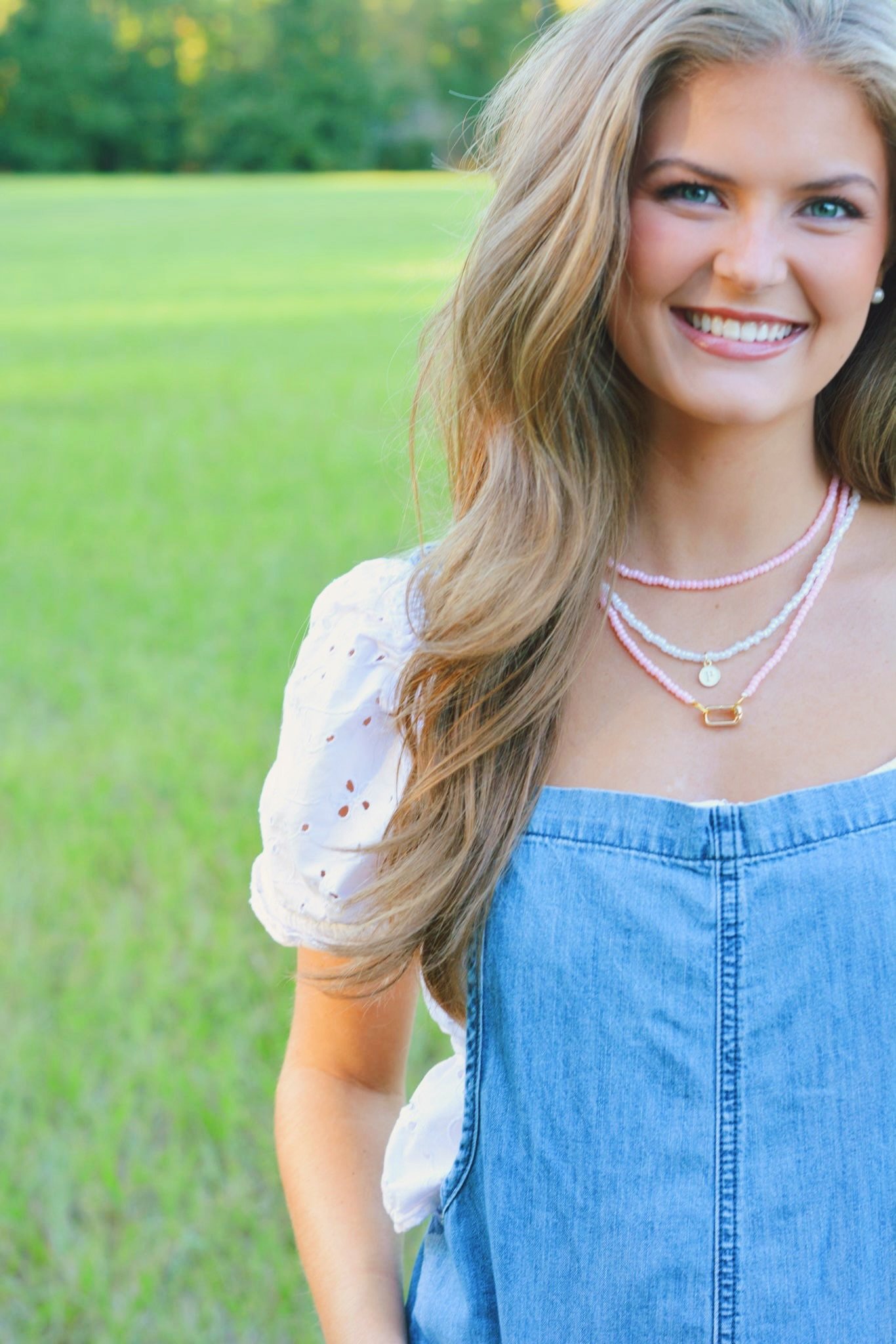 Pink Pearl Necklace Stack