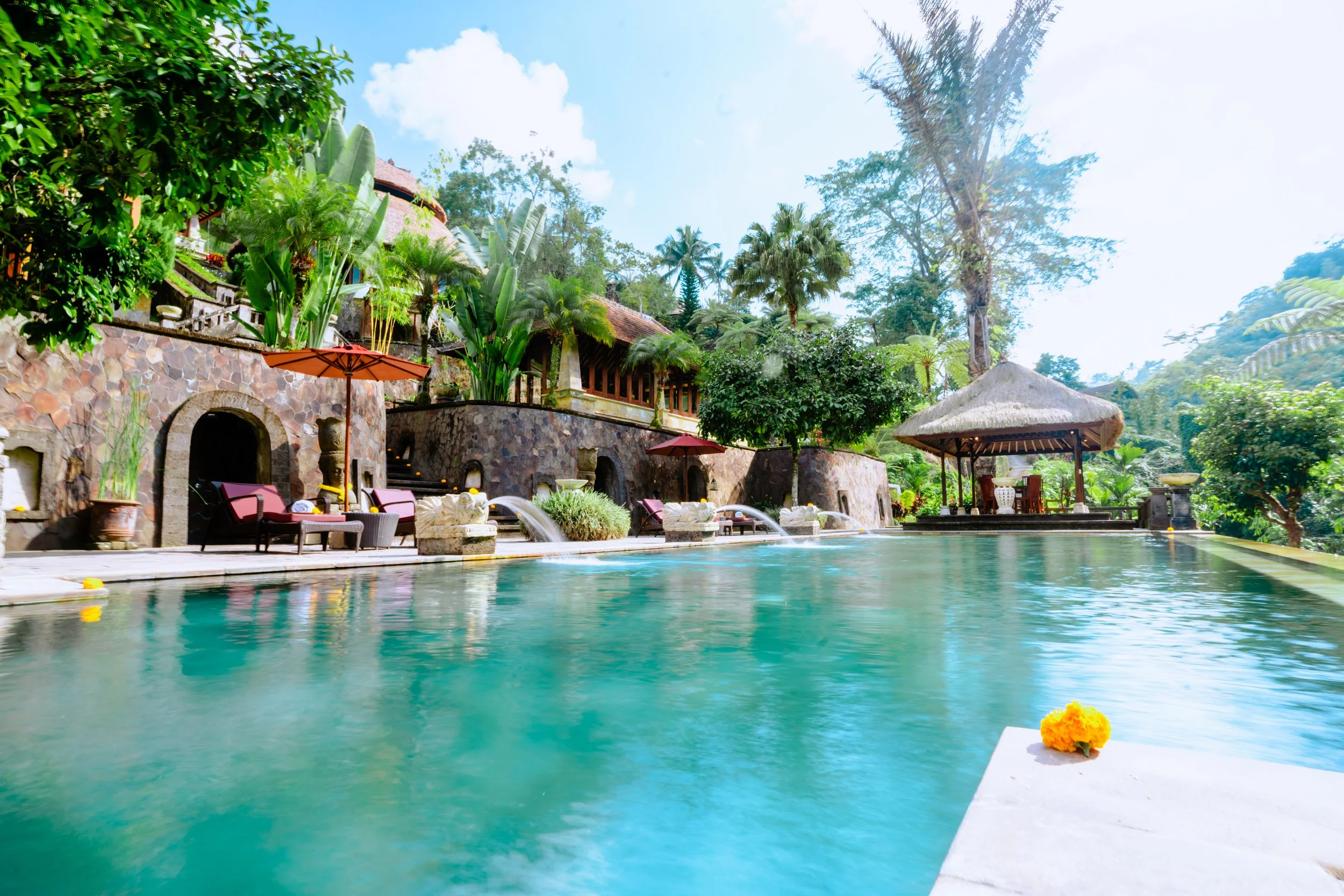 Lightwell Bali Retreat pool wide view
