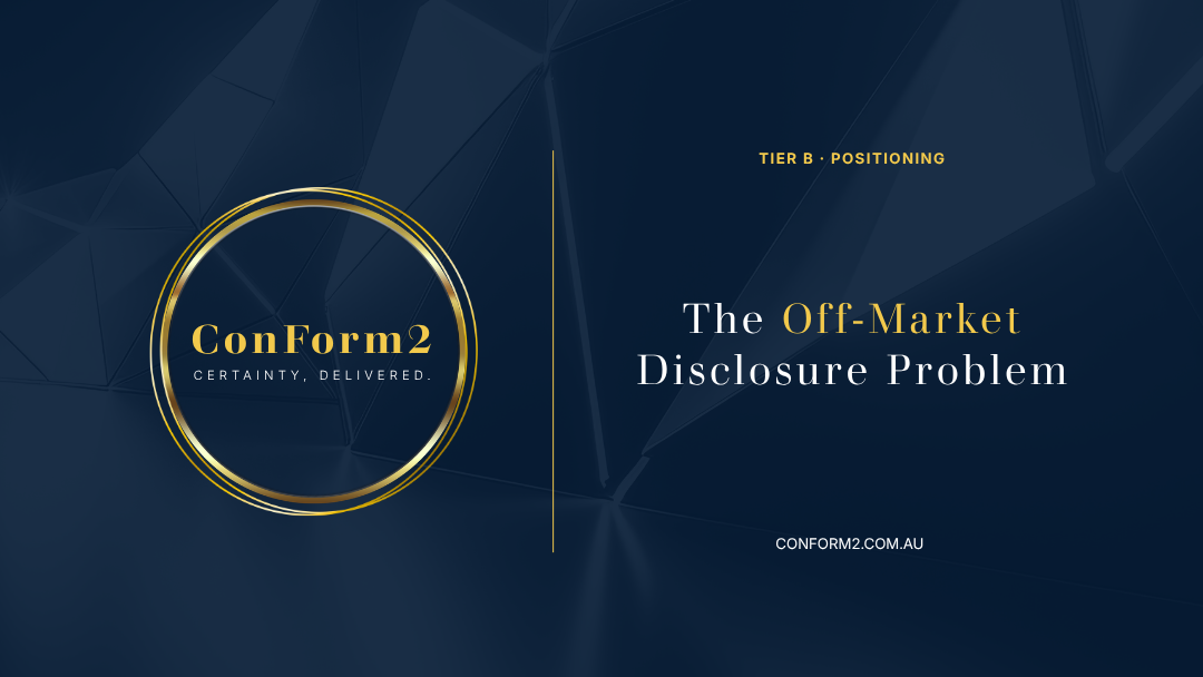 The Off-Market Disclosure Problem