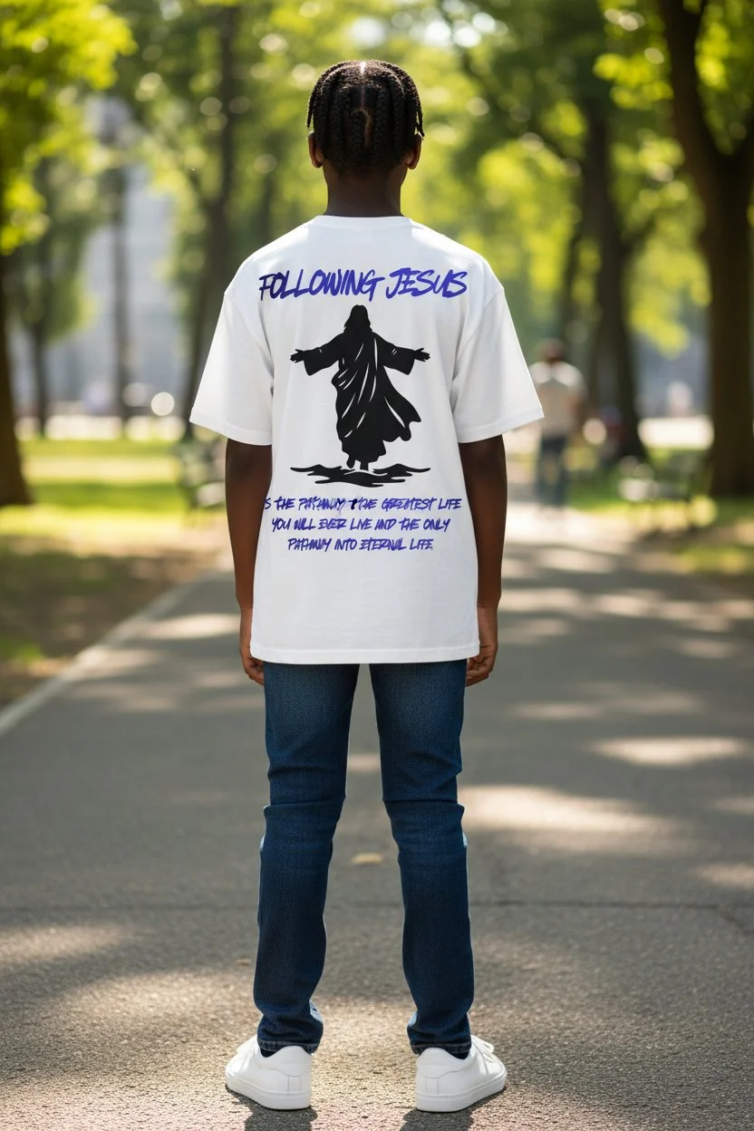 'Following Jesus' Inspirational T-Shirt