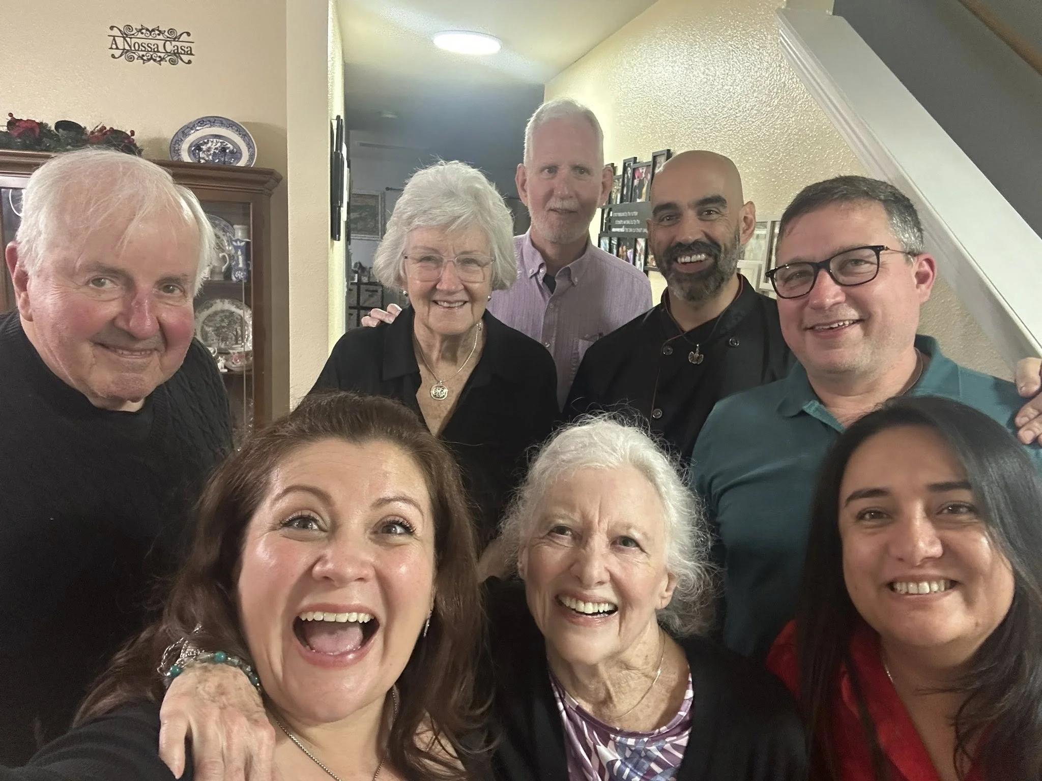 Great group of people. The "under the umbrella" group