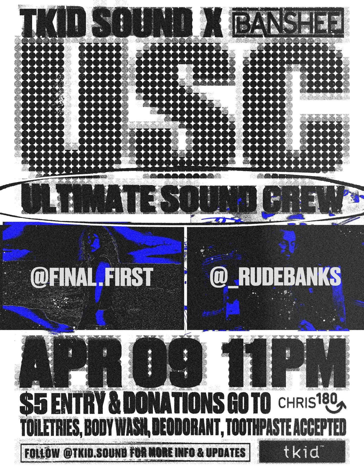 ❤️&zwj;🔥 Meet Ultimate Sound Crew in EAV where it all started! Good music meets giving back! Come to Banshee, bring a donation with you, then let the music take control. The dancefloor is waiting for YOU. 

❤️&zwj;🔥 FINAL FIRST @final.first + RUDEB