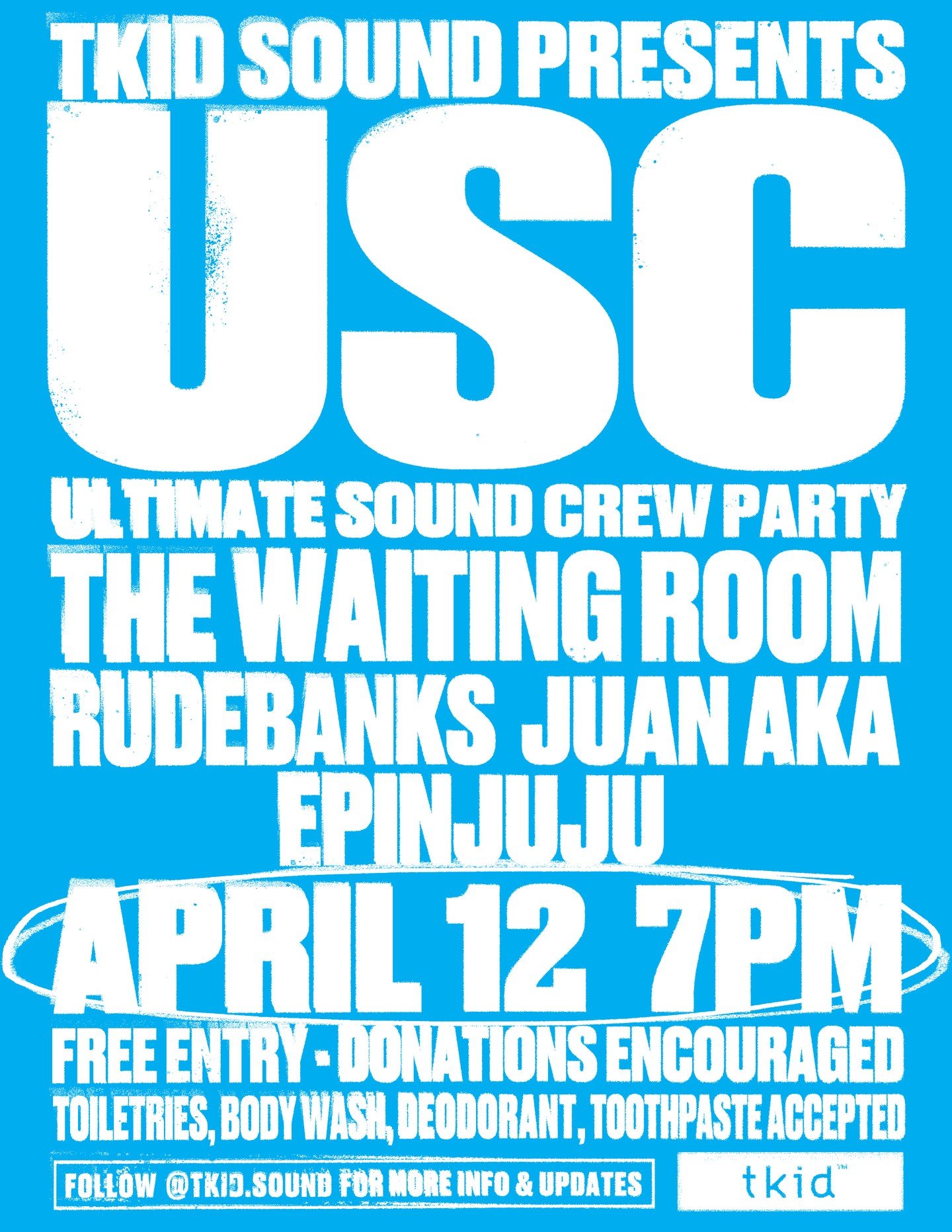 👀 Missed the last one? Well...get ready, save the date, do what you gotta do! The ULTIMATE SOUND CREW is coming back to the The Waiting Room!

SUN APR 12
7PM - 12AM

EPINJUJU @epinjuju
RUDEBANKS @_rudebanks 
JUAN AKA

674 Myrtle Street, Atlanta, GA 