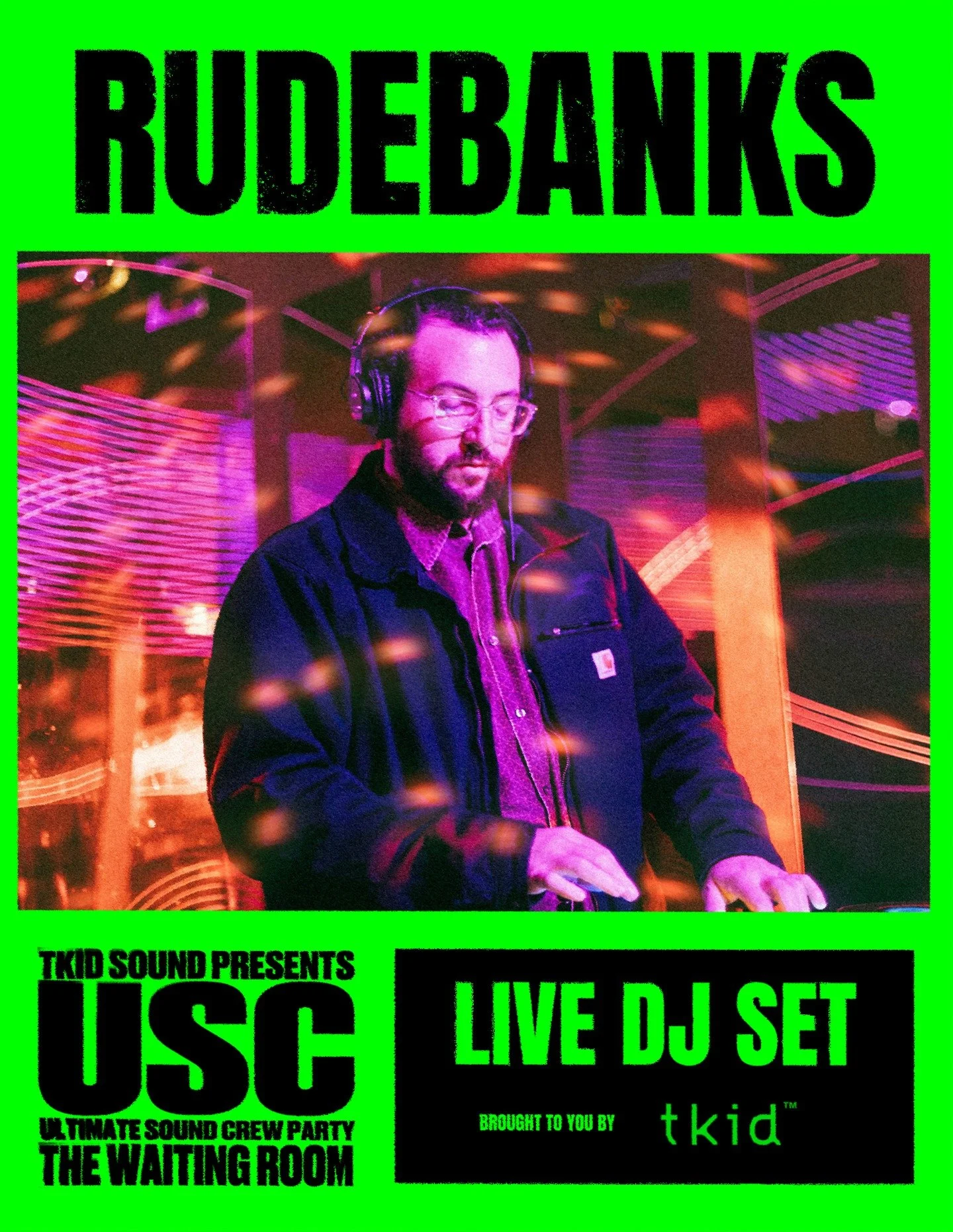 🟢 DJ ANNC!!! With this lineup, you are guaranteed to hear sounds you've never heard before. Join us for another Ultimate Sound Crew party @justkeepwaitingroom!!! 🟢

EARL SPINZ @earl_spinz
FINAL FIRST @final.first
RUDEBANKS @_rudebanks

🟢 Sat, Marc