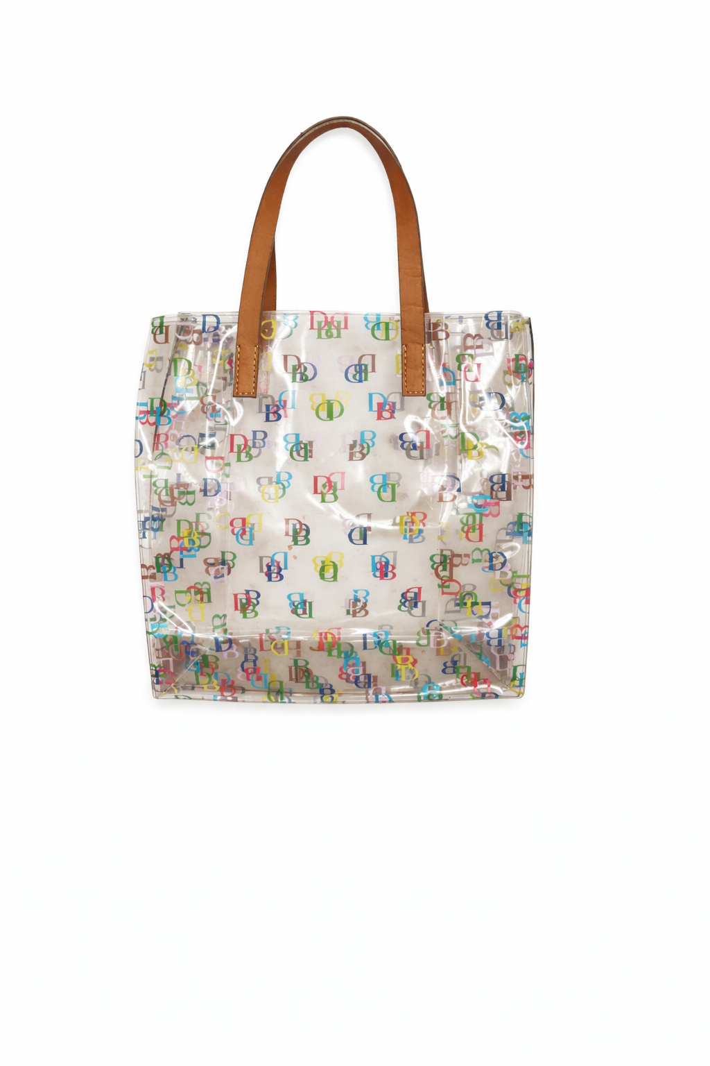 DOONEY & BOURKE Signature DB Clear PVC Lunch Tote Handbag Multi Color Small Bag