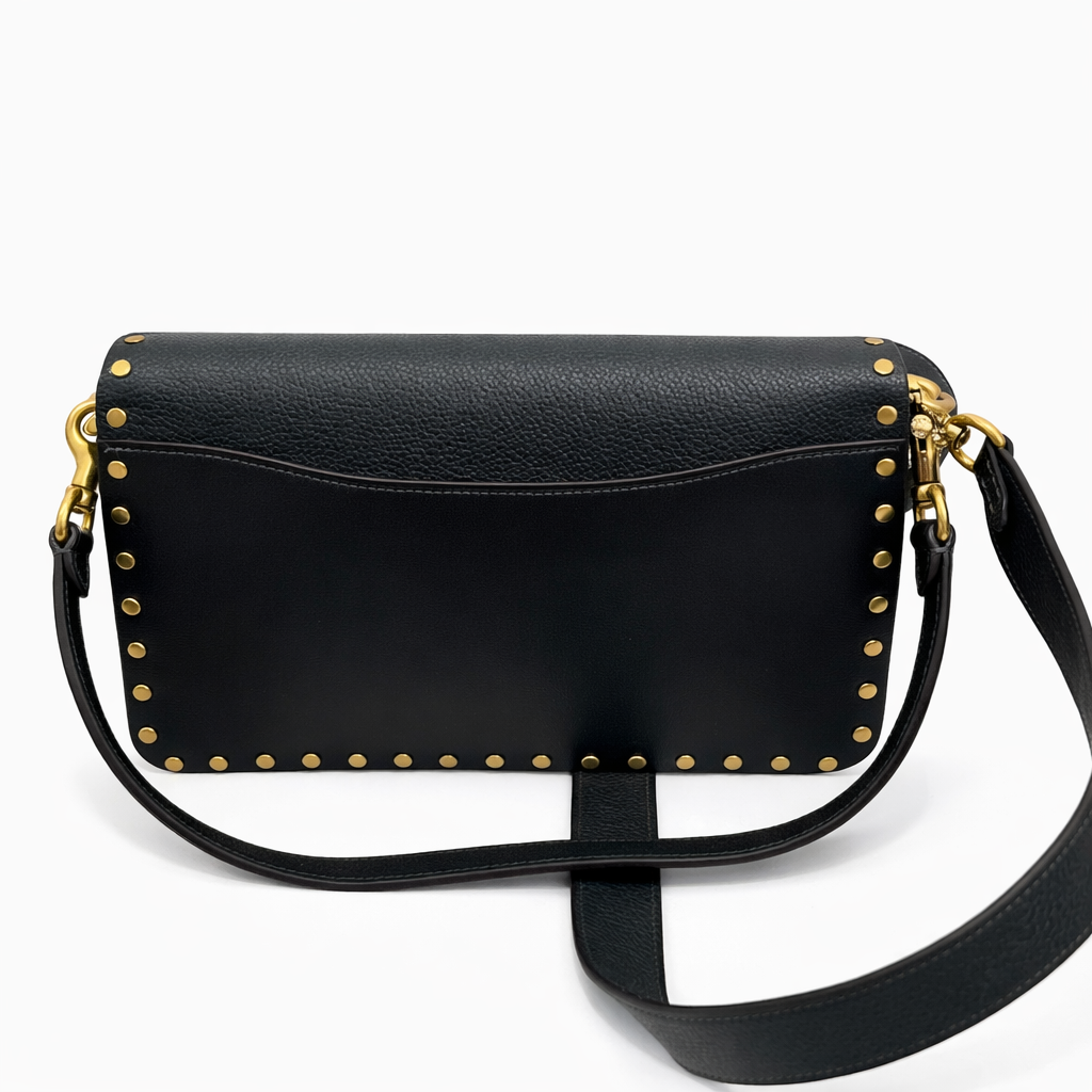 Coach Leather with Border Rivets Tabby Shoulder Bag