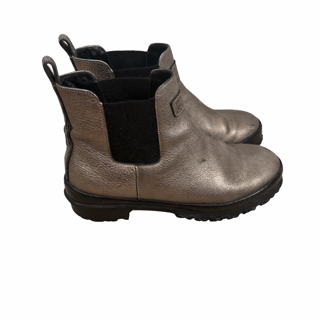 Brunello Cucinelli Monili Leather Chelsea Boots Size 37