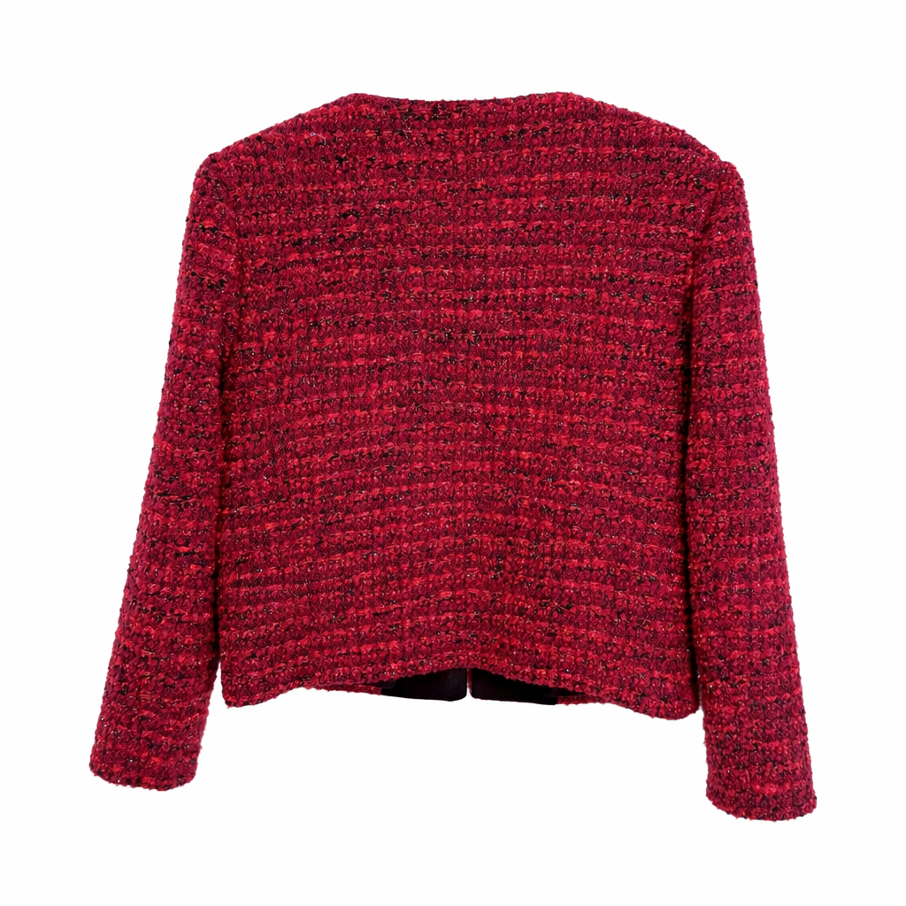 Goelia Wool Blend Tweed Crop Jacket L