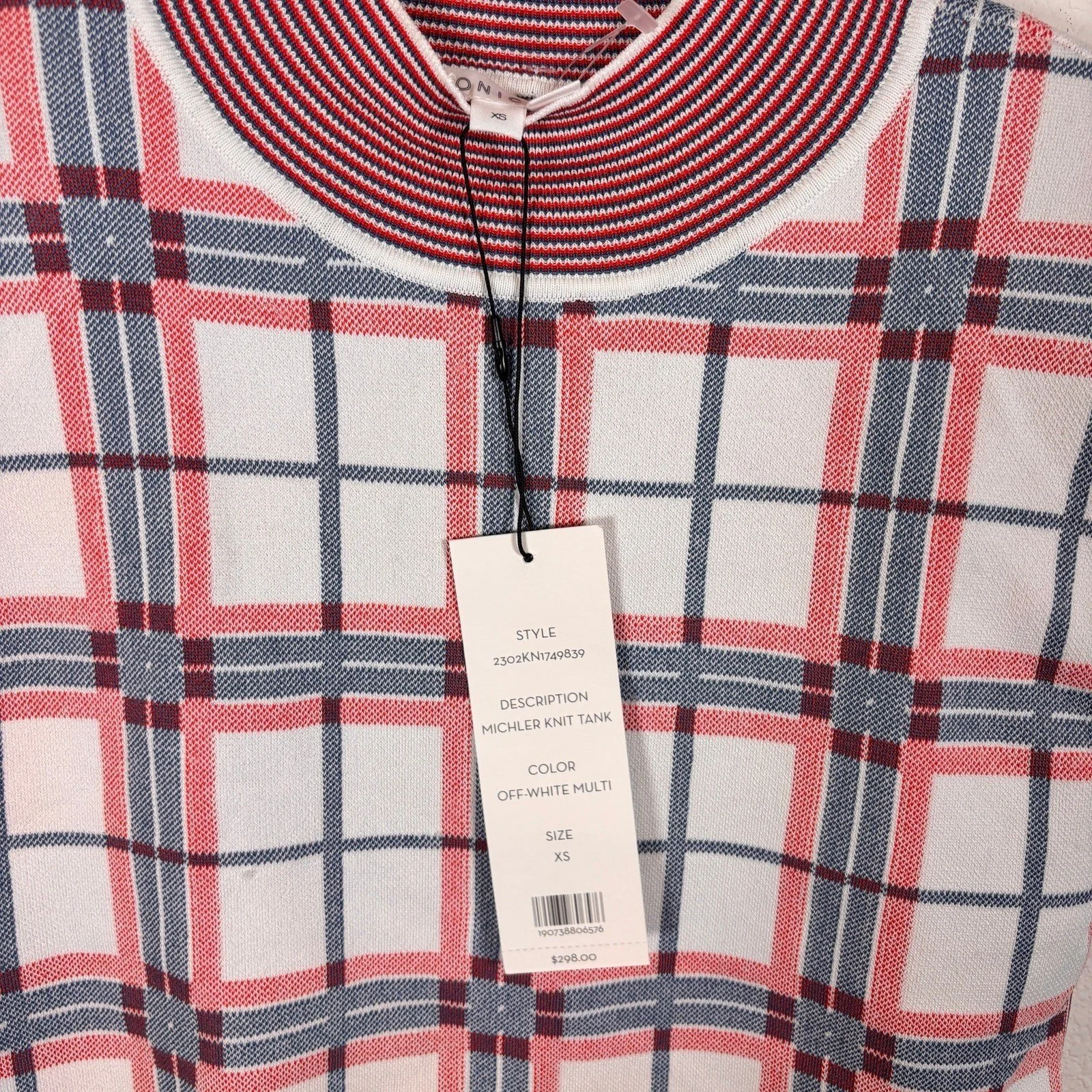 Veronica Beard Michler High Neck Knit Tank Top XS