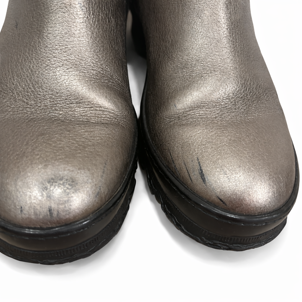 Brunello Cucinelli Monili Leather Chelsea Boots Size 37