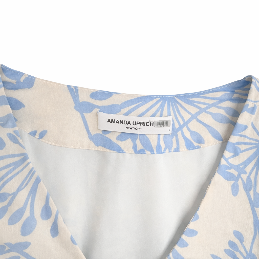 Amanda Uprichard Bernice Blouse Puff Sleeve Top M