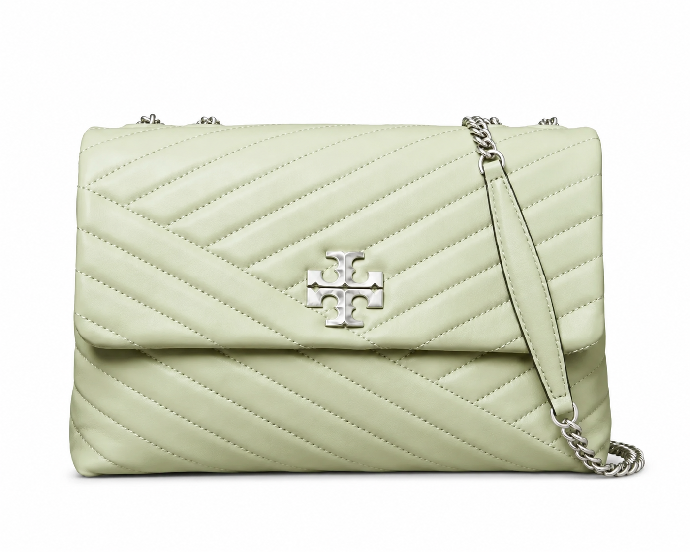 Tory Burch Kira Chevron Small Convertible Shoulder Bag - Pine Frost
