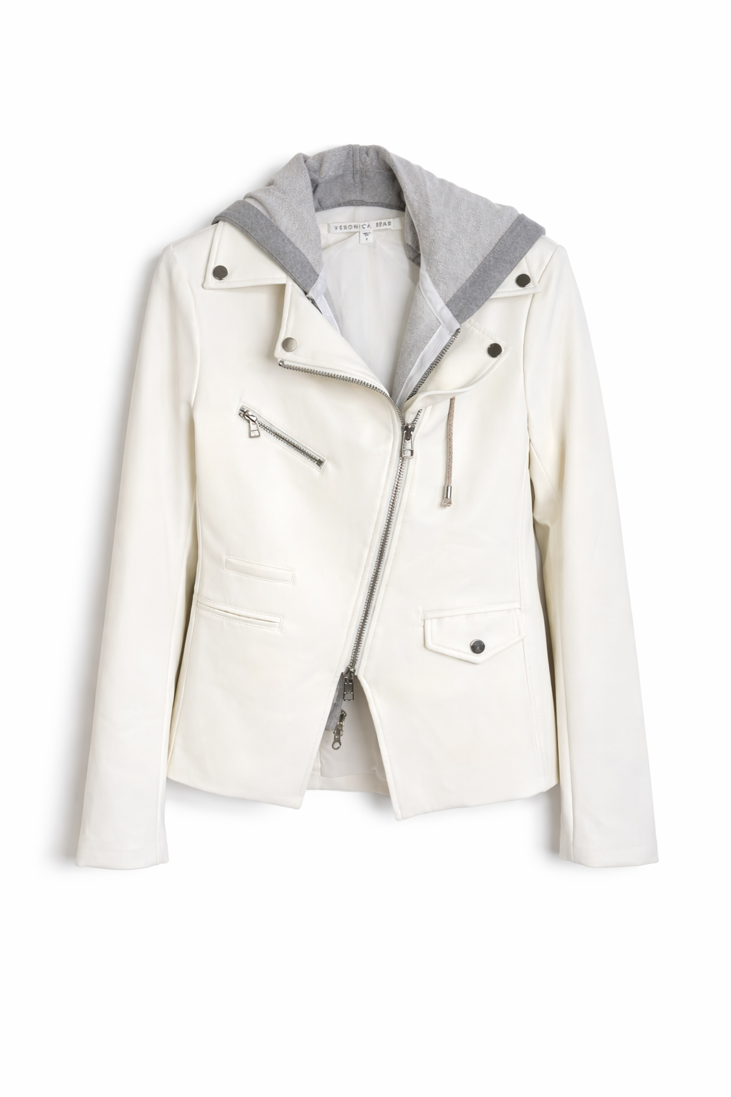 Veronica Beard Hadley Scuba Blazer White w/ Grey Dickey Size 2