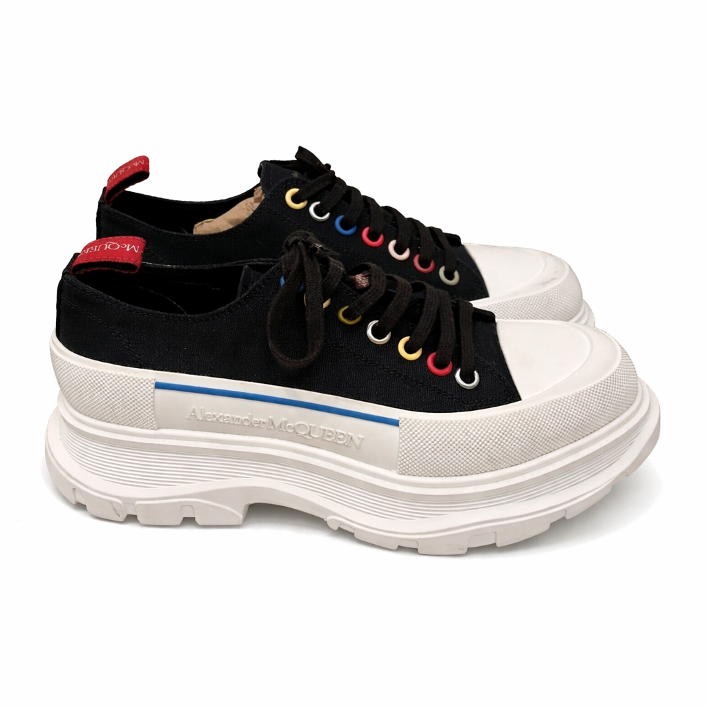 Alexander McQueen Tread Slick Low Lace Up Sneakers Size EU 40.5