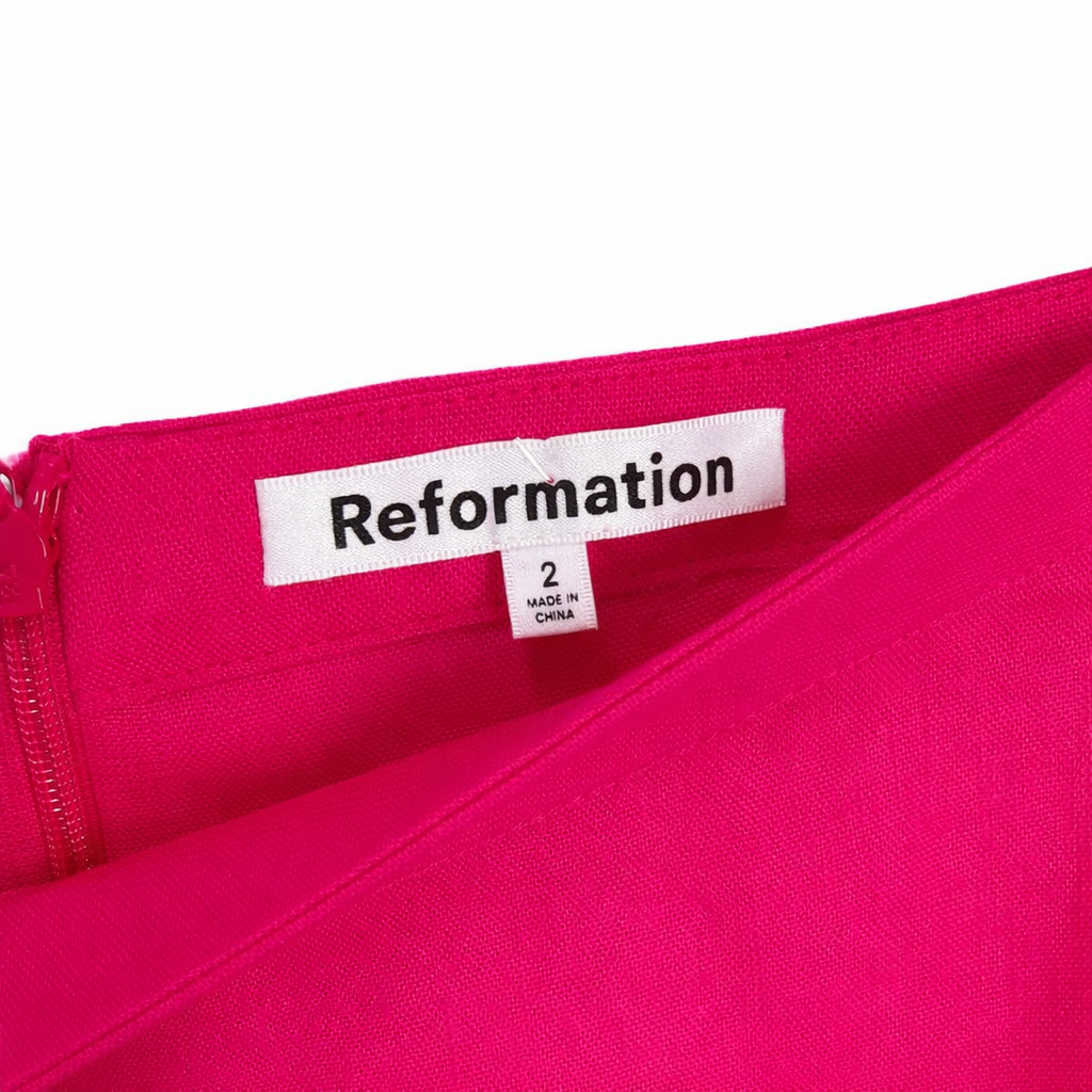 Reformation Linen Blazer And Mini Skirt Set 2