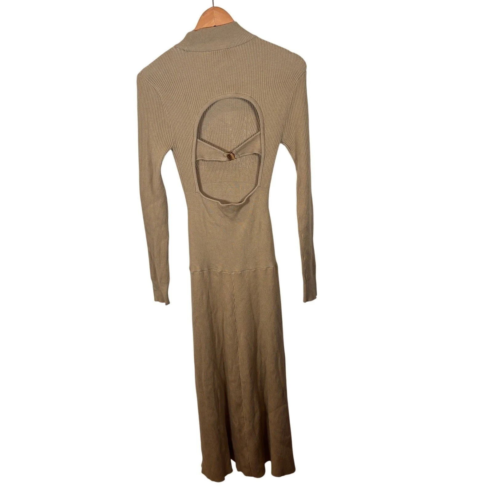 Jonathan Simkhai Cashmere Blend Open Back Maxi Dress XS