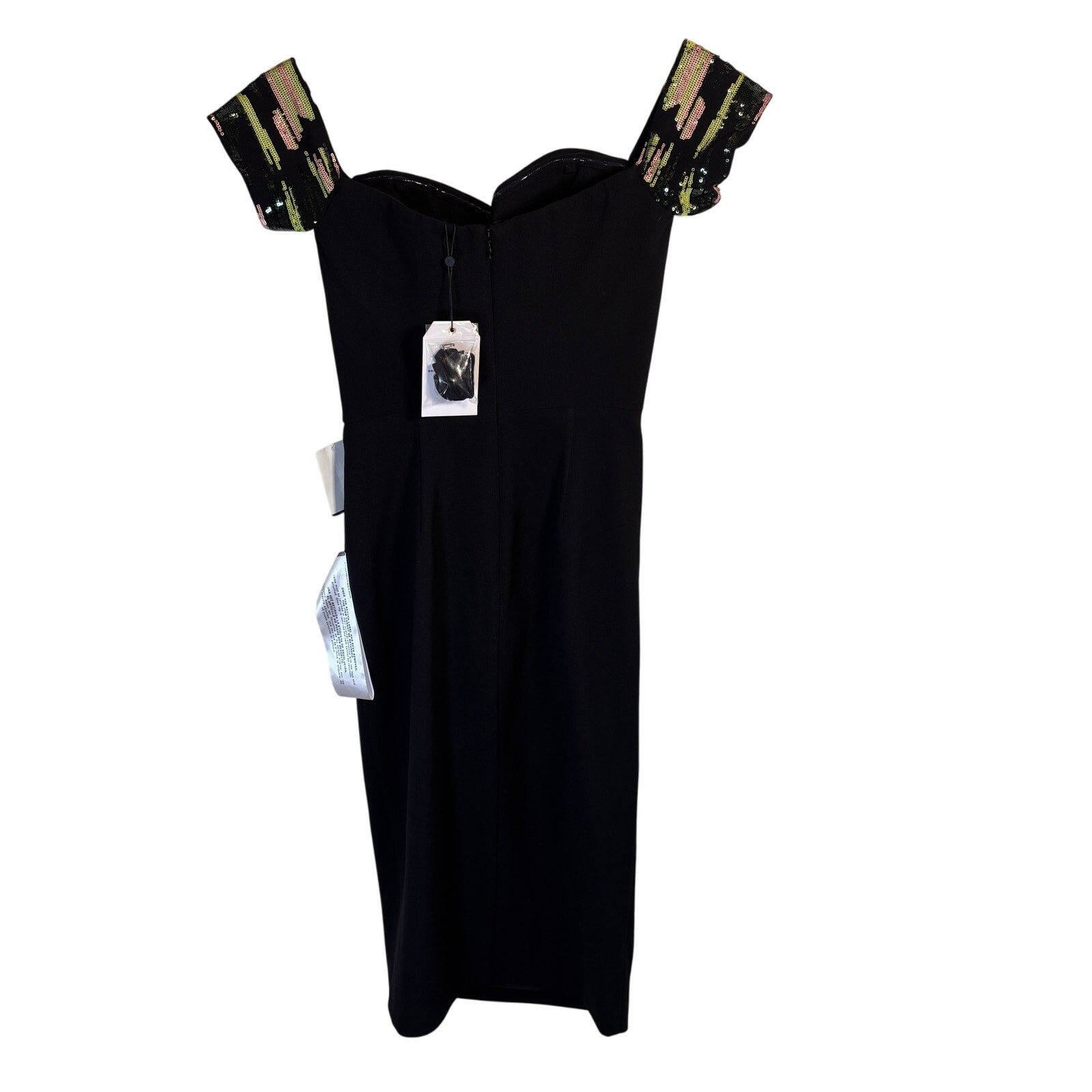 Dress The Population Alani Sheath Sequin Gown Off The Shoulder Dress S