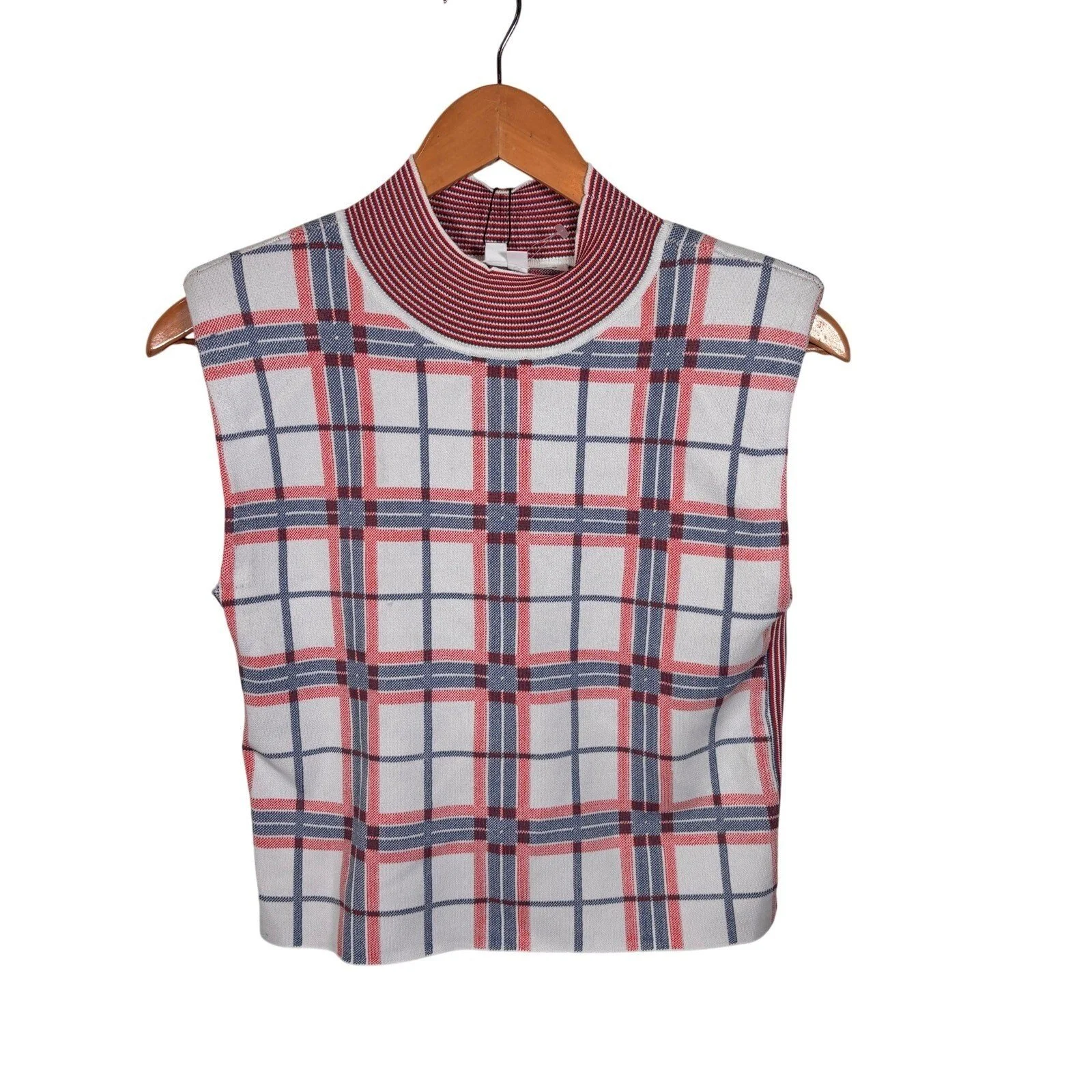 Veronica Beard Michler High Neck Knit Tank Top XS