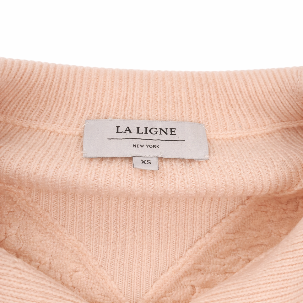 La Ligne Wool Cropped Half Zip Sweater XS