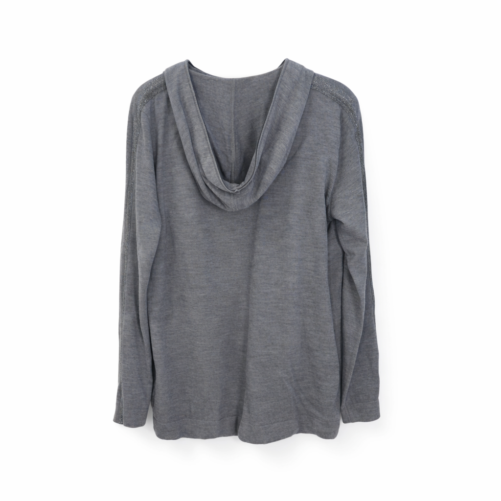 Akris Punto Wool Half Zip Glitter Pullover Sweatshirt 6