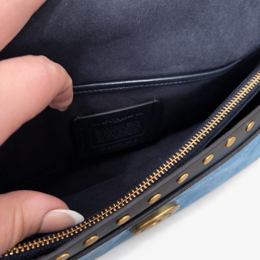 Coach Leather with Border Rivets Tabby Shoulder Bag