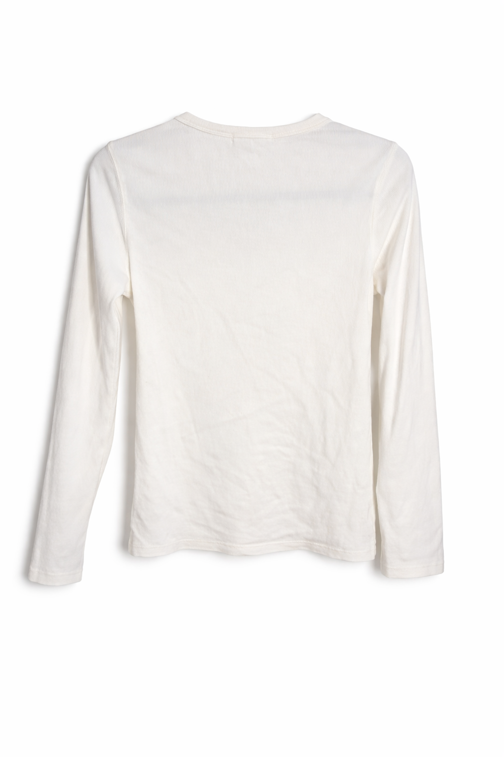 Alex Mill Laine Fine Rib Henley Top Ivory Size Medium