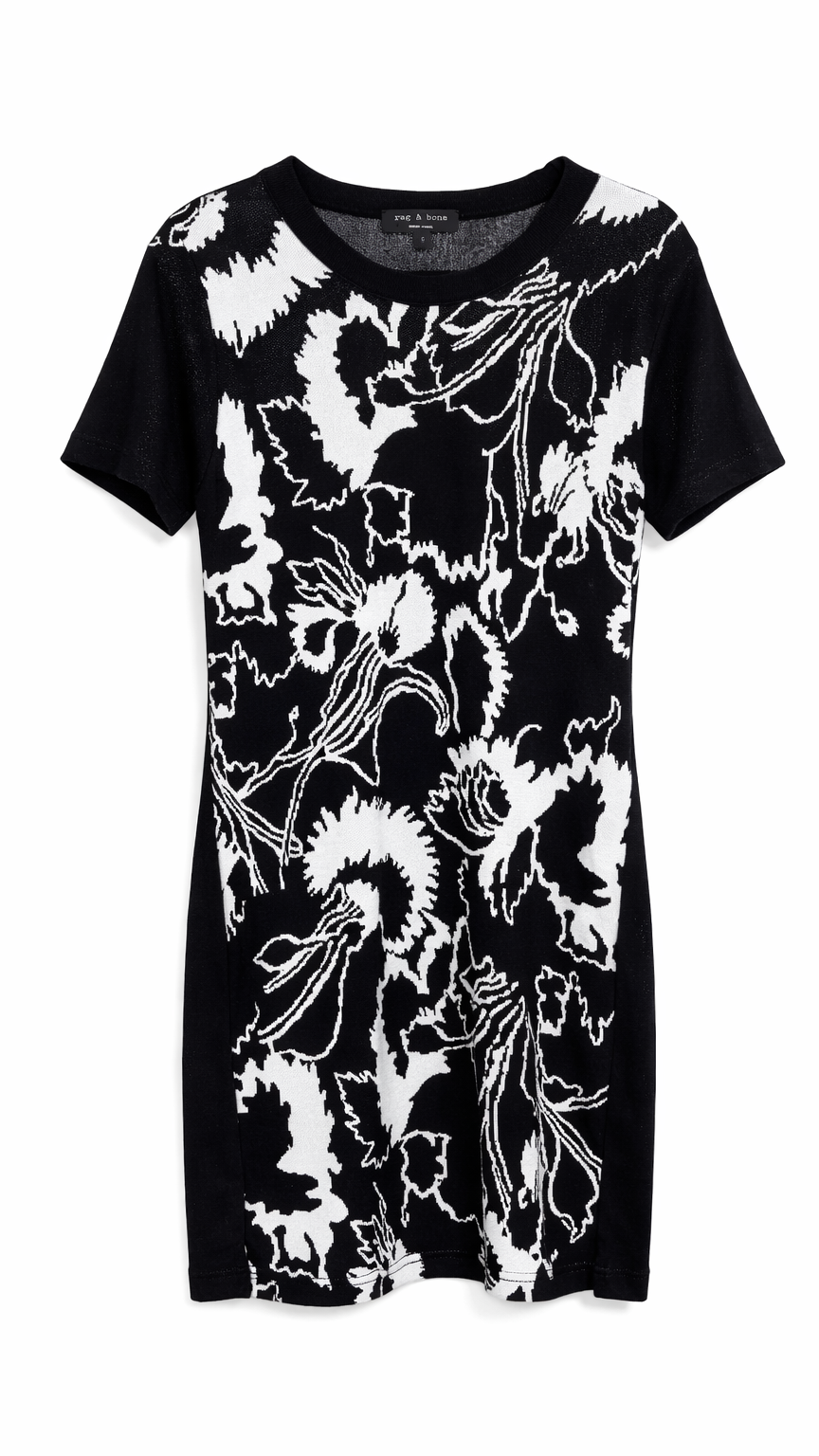 Rag & Bone Liberty Floral Short Sleeve Shift Dress S