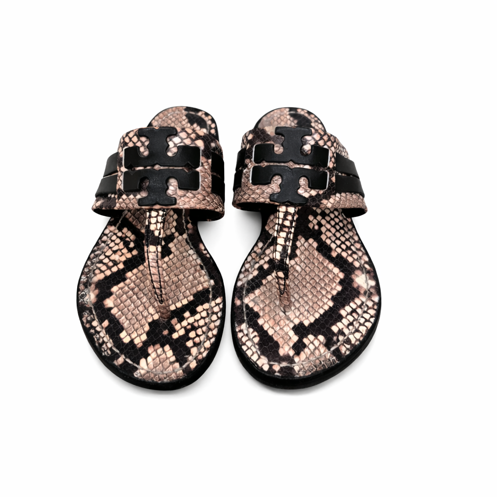 Tory Burch Leigh Leather Calf Thong Sandals Size 6