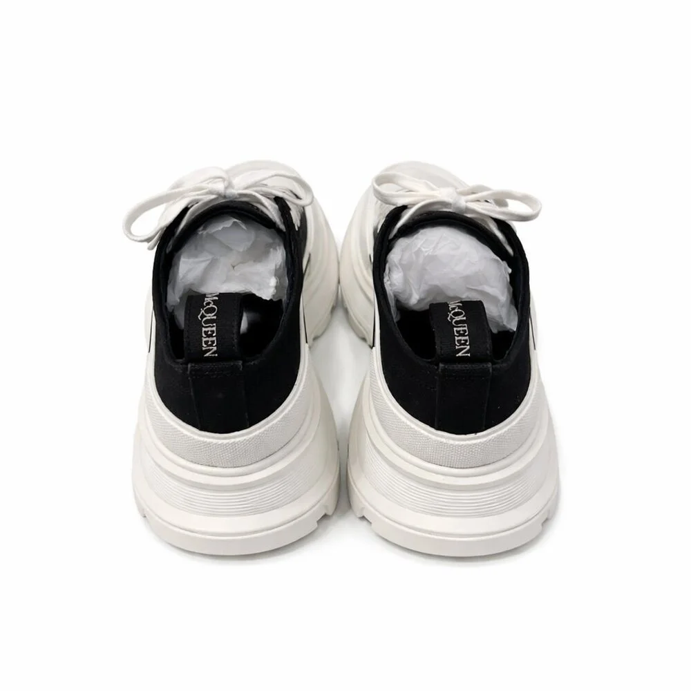 Alexander McQueen Tread Slick Sneakers Lace Up Shoes 39.5