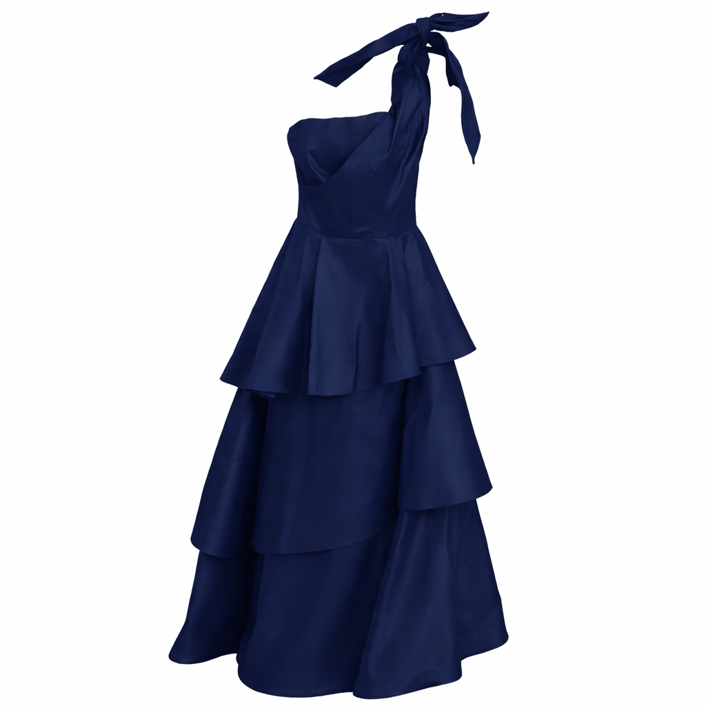 Alexia María One-Shoulder Tiered Gown Formal Dress 8