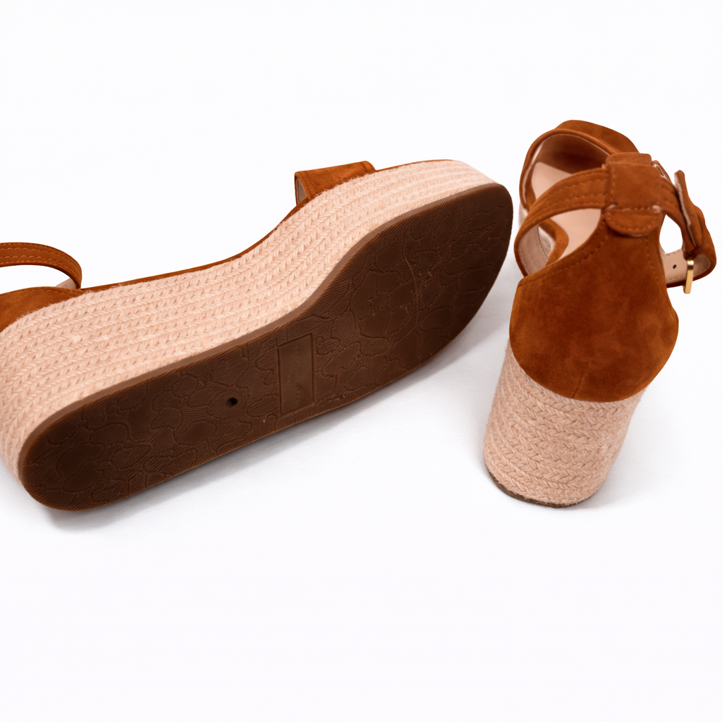 Veronica Beard Gianna Suede Platform Wedge Sandals 9.5