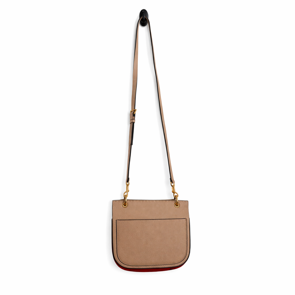 Tory Burch McGraw Embossed Leather & Suede Satchel Crossbody Bag