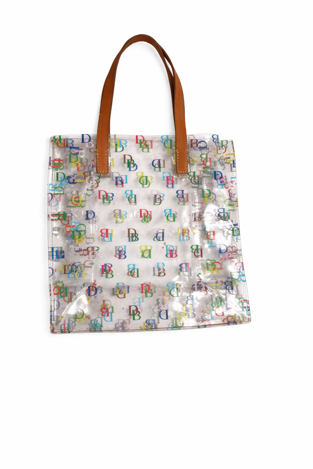 DOONEY & BOURKE Signature DB Clear PVC Lunch Tote Handbag Multi Color Small Bag