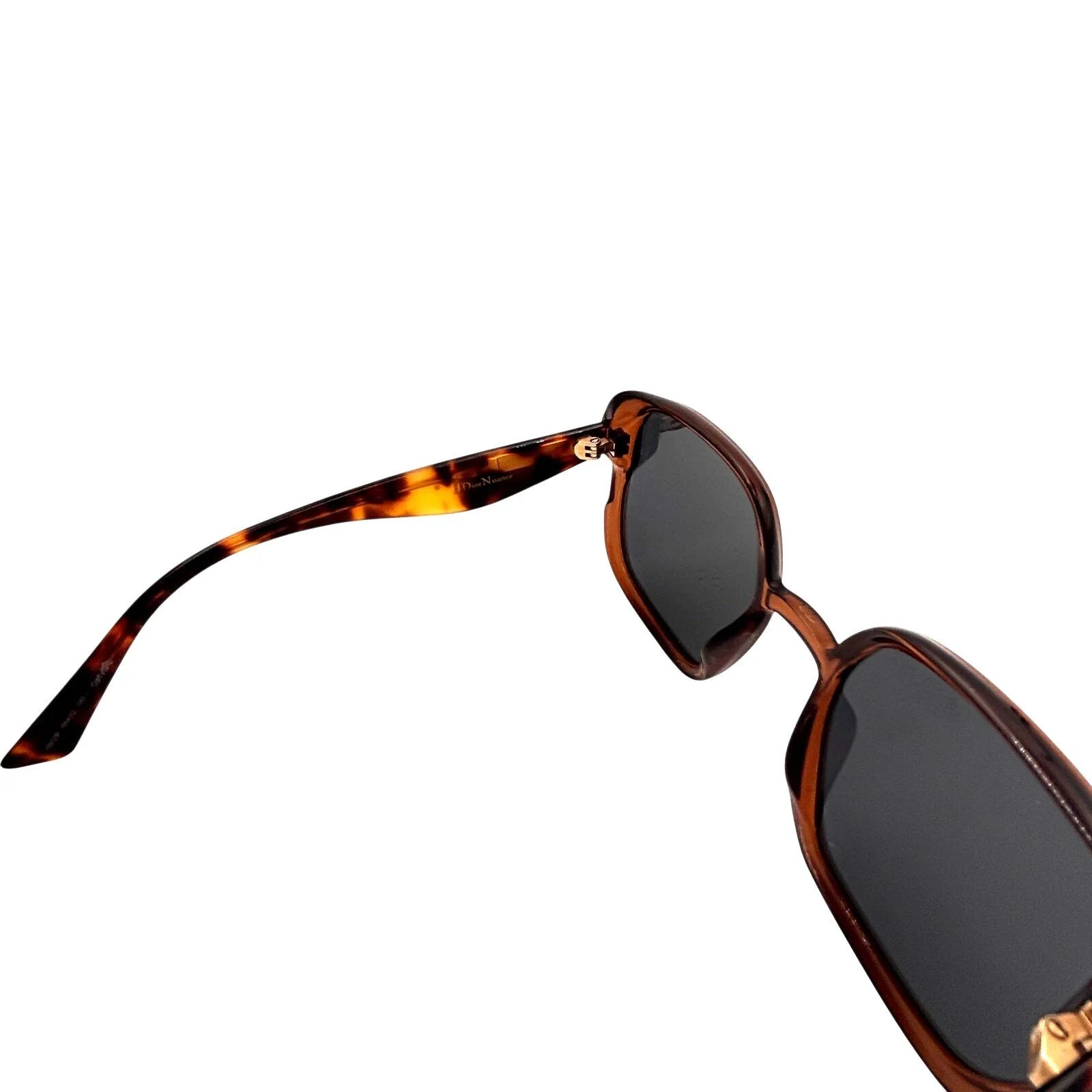 Christian Dior Nuance Gray Rounded Tortoise Shell Sunglasses