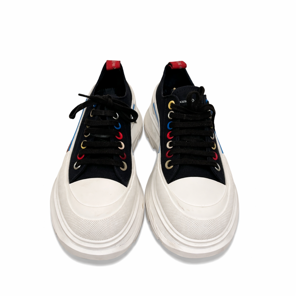 Alexander McQueen Tread Slick Low Lace Up Sneakers Size EU 40.5