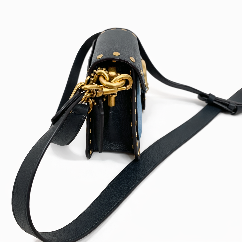 Coach Leather with Border Rivets Tabby Shoulder Bag