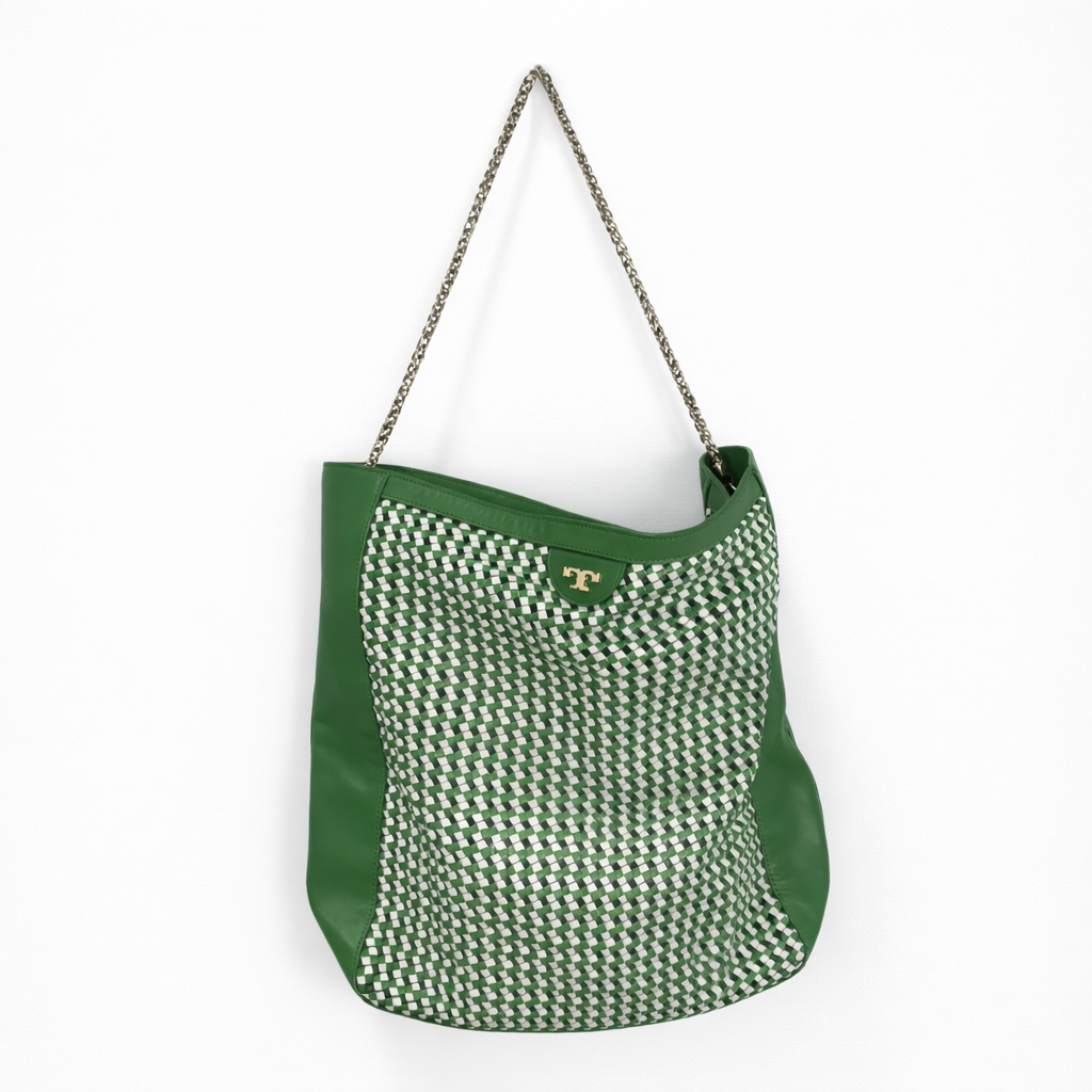 Tory Burch Erica Woven Patterned Shoulder Bag